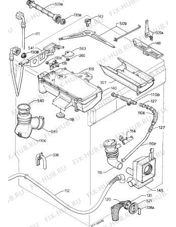 Взрыв-схема стиральной машины Privileg 019888 7 - Схема узла Hydraulic System 272